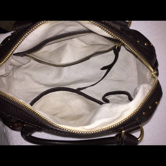 Michael Kors gold studded satchel purse - Picture 10 of 10